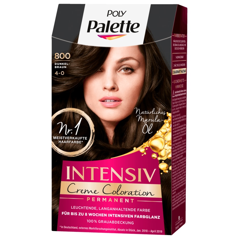 Poly Palette Intensiv-Creme-Coloration 800 Dunkelbraun 115ml